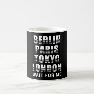 Caneca De Café Berlim Paris Tóquio Cidades de Londres Engraçado P