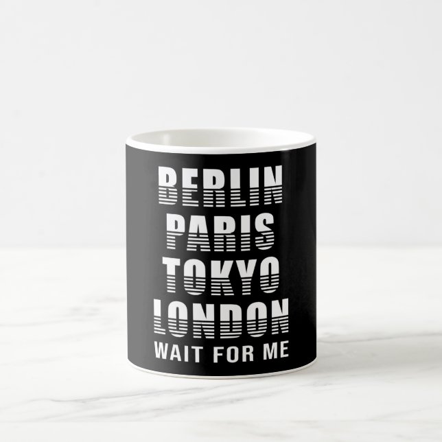 Caneca De Café Berlim Paris Tóquio Cidades de Londres Engraçado P (Centro)