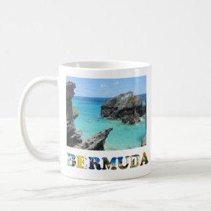 Caneca De Café Bermudas Blue Ocean Rocky Beach Viagem Photo