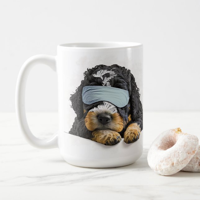 Caneca De Café Bernedoodle Bernese Goldendoodle Presente Labradoo (Com Donut)