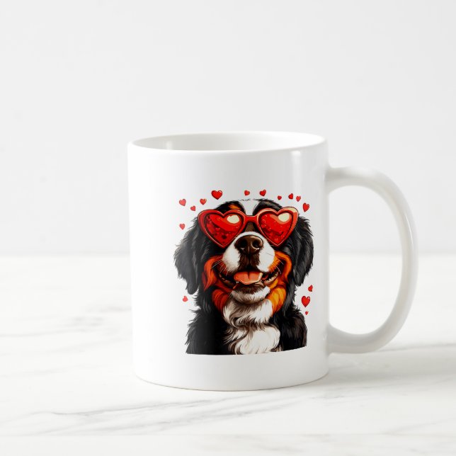 Caneca De Café Bernese Mountain Cute Berner Dog Lover Valentines  (Direita)