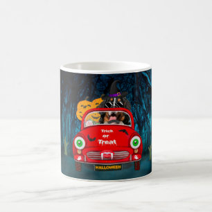 Caneca De Café Bernese Mountain Dog Dirigindo Carro Assusta Hallo
