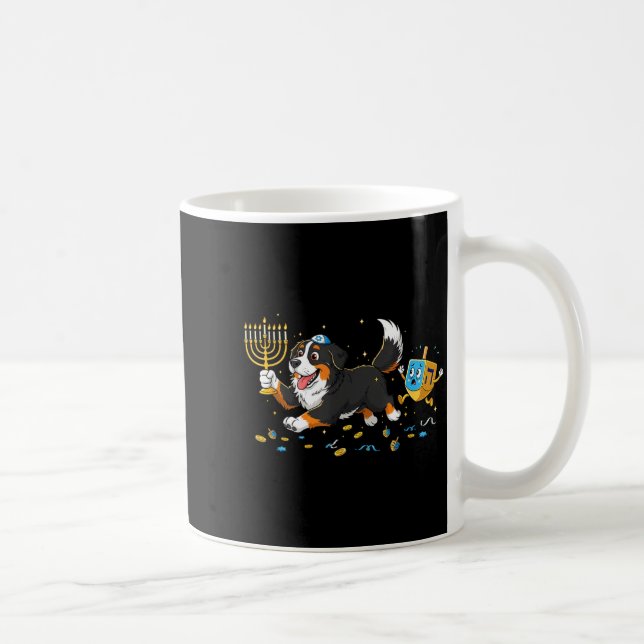 Caneca De Café Bernese Mountain Dog Dreidel Menorah Hanukkah Wome (Direita)
