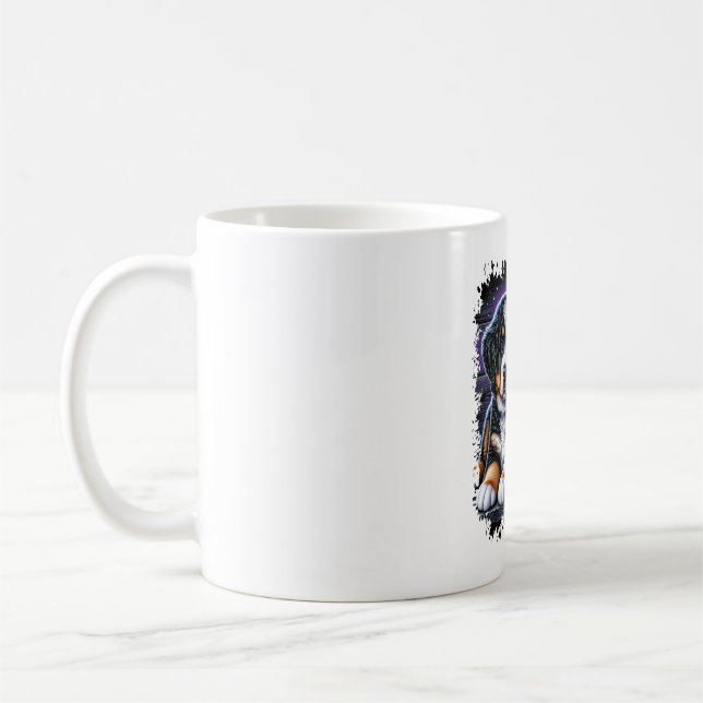 Caneca De Café Bernese Mountain Dog Halloween (Esquerda)