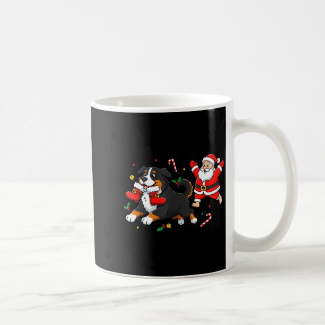 Caneca De Café Bernese Mountain Dog Santa Claus Boots Christmas W (Direita)