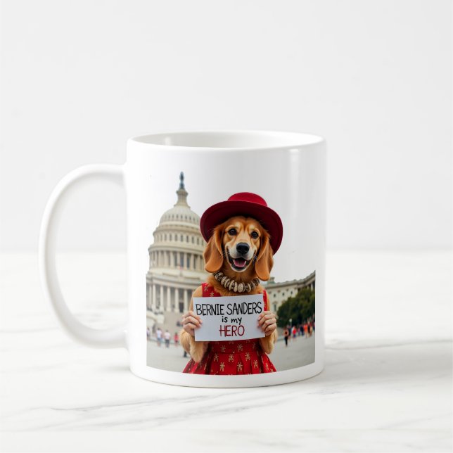 Caneca De Café Bernie Sanders É Meu Herói (Esquerda)