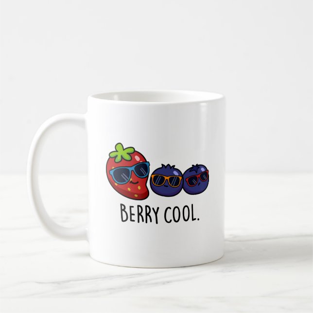 Caneca De Café Berry Legal ny Strawberry Blueberry Pun (Esquerda)