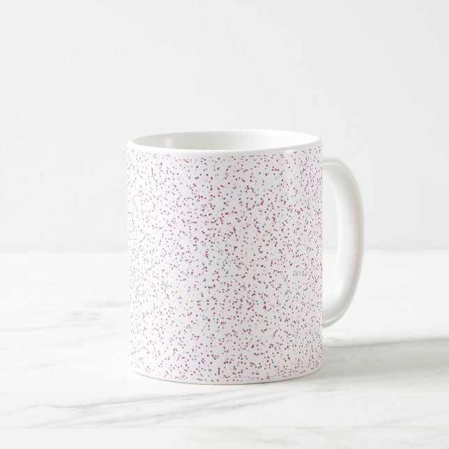 Caneca De Café Berry Sweet Especked Pink & Purple Pontos (Frente Esquerda)
