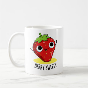 Caneca De Café Berry Sweet Funny Strawberry Pun