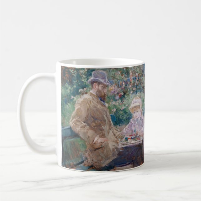 Caneca De Café Berthe Morisot - Eugene Manet com sua filha (Esquerda)