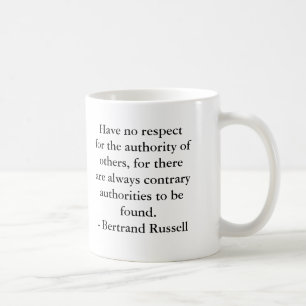 Caneca De Café Bertrand Russell - autoridade