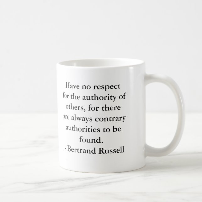 Caneca De Café Bertrand Russell - autoridade (Direita)