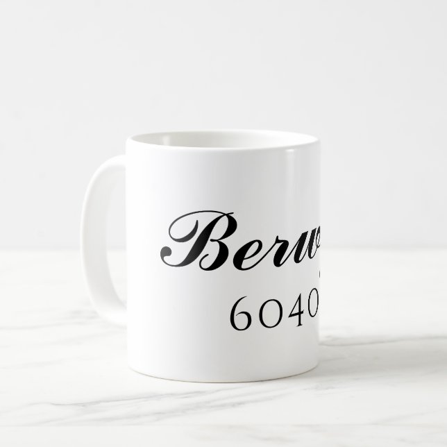 Caneca De Café Berwyn, Illinois, Zip Code Mug (Frente Esquerda)