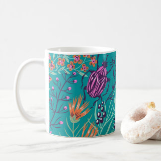Caneca De Café Besouro Caprichoso & Botânica de Flores Silvestres