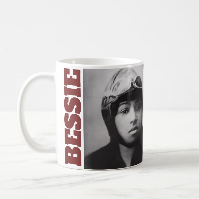 Caneca De Café Bessie Coleman - Pioneiro da Aviação (Esquerda)