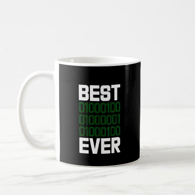 Caneca De Café Best Binary DAD Ever Programmer  (Esquerda)