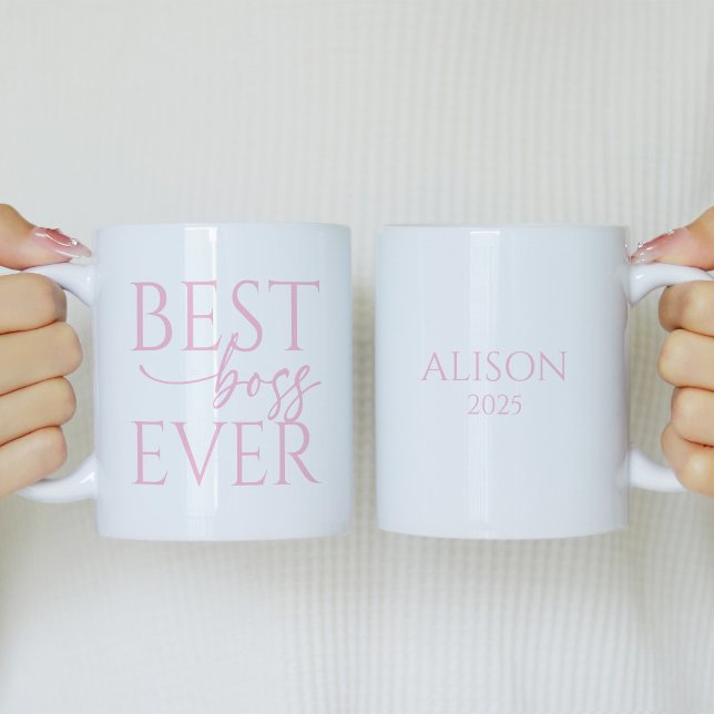 Caneca De Café Best Boss Ever Personalized Coffee Mug (Criador carregado)