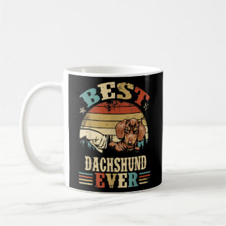Caneca De Café Best Dachshund Dad Ever Retro Fathers Day 