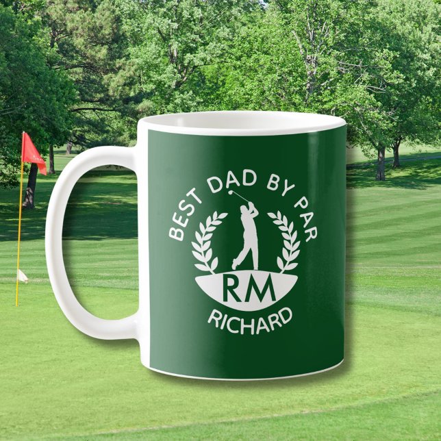 CANECA DE CAFÉ BEST DAD BY PAR MONOGRAM NAME (Criador carregado)