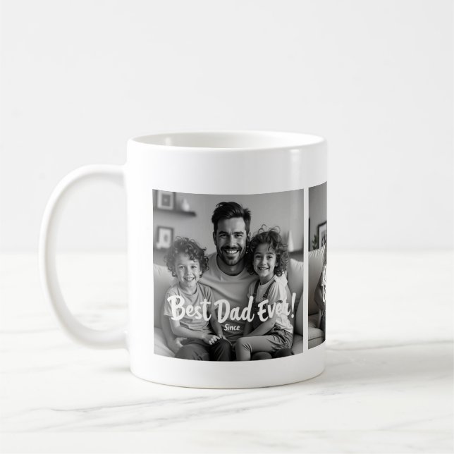 Caneca De Café Best Dad Ever – Custom Photo Mug (Esquerda)