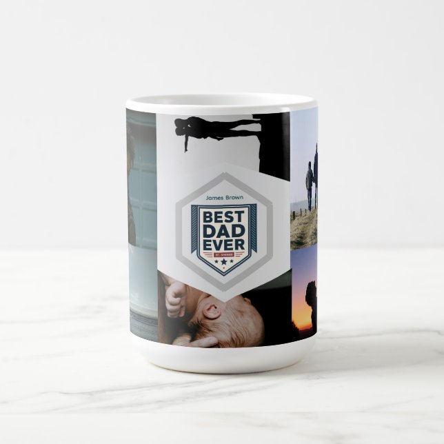 Caneca De Café Best Dad Ever Fatherhood Typography Design (Centro)