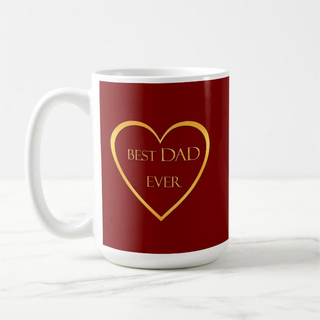 Caneca De Café Best dad ever golden  (Esquerda)