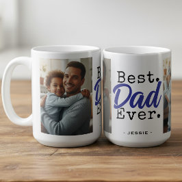Caneca De Café Best Dad Ever Photo Father's Day