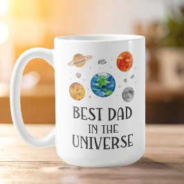 Caneca De Café Best Dad in The Universe Funny Quote Fathers Day 