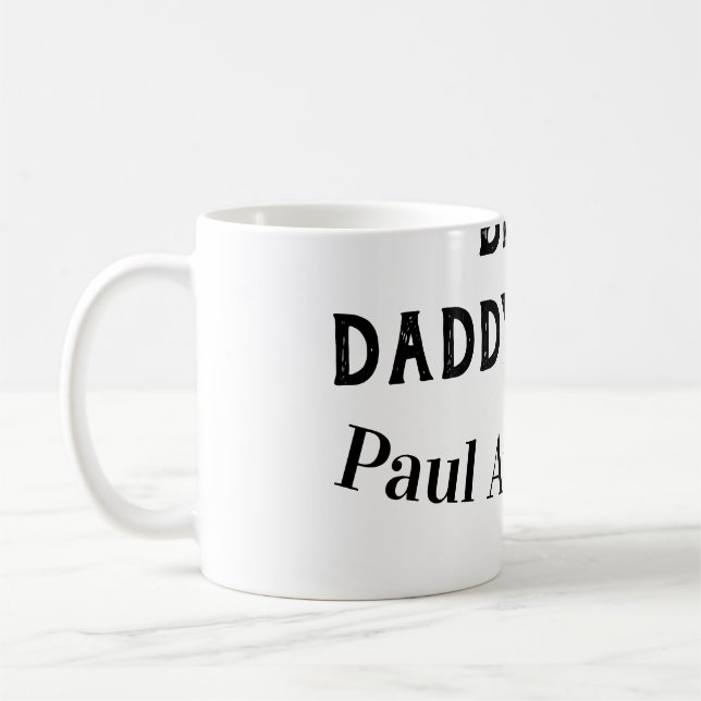 Caneca De Café Best Daddy ever name bold letter father's day text (Esquerda)