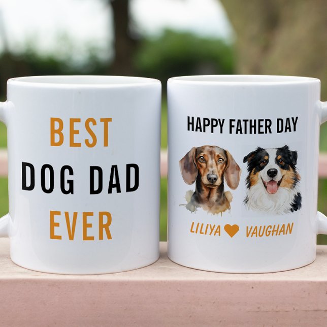 Caneca De Café Best Dog Dad Ever Custom | Funny Dog  (Best Dog Dad Ever Custom | Funny Dog Coffee Mug
)