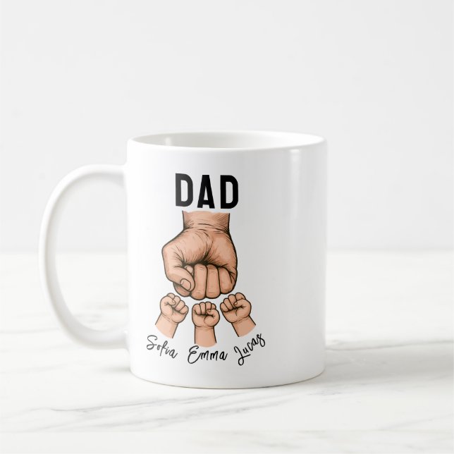 Caneca De Café Best Father Ever Mug – Personalized Father’s Day (Esquerda)