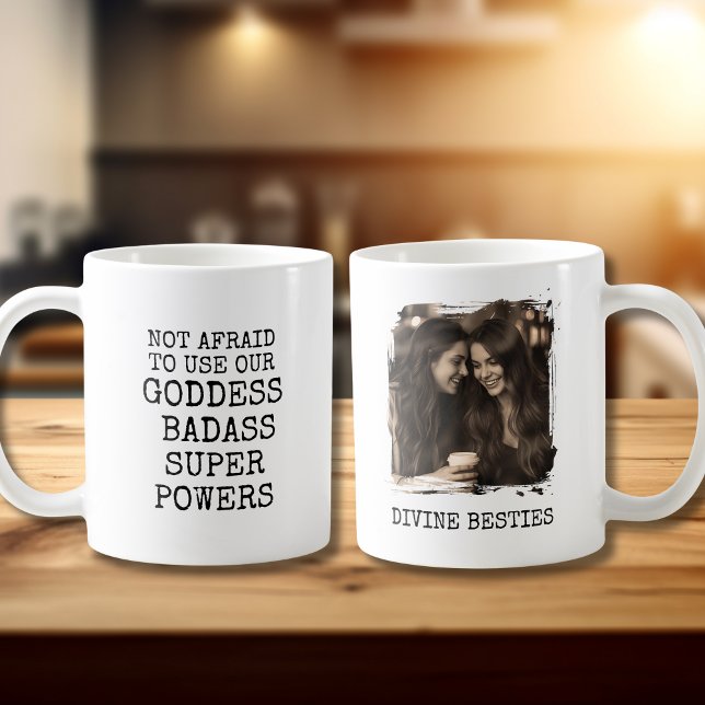 Caneca De Café Best Friend Gift Coffee Mug Bestie Goddess Photo (Criador carregado)