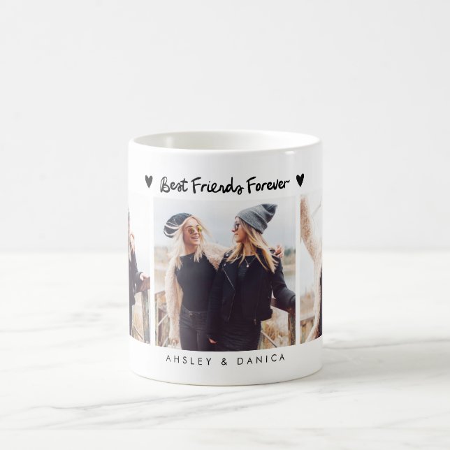 Caneca De Café Best Friends Forever Photo Multi Photo White (Centro)