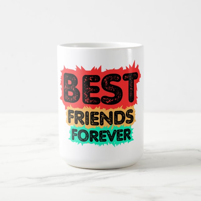 CANECA DE CAFÉ BEST FRIENDS FOREVER RETRO FRIENDS, FRIENDSHIP (Centro)