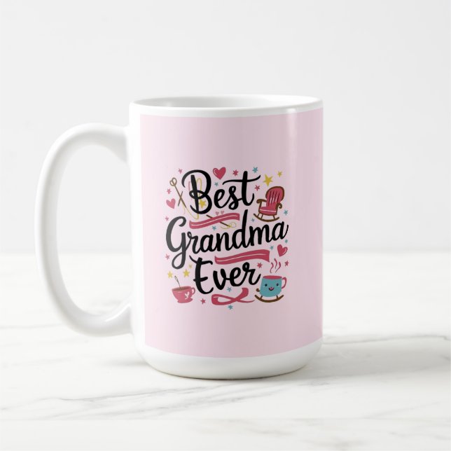 Caneca De Café Best grandma ever (Esquerda)