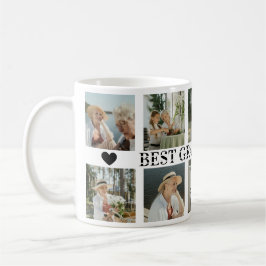 Caneca De Café Best Grandma Ever Photo Collage – Gift with Hearts