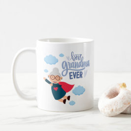 Caneca De Café "Best Grandma Ever" Superhero Grandma Gift 