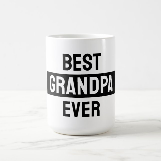 Caneca De Café Best grandpa ever black and white Mug (Centro)