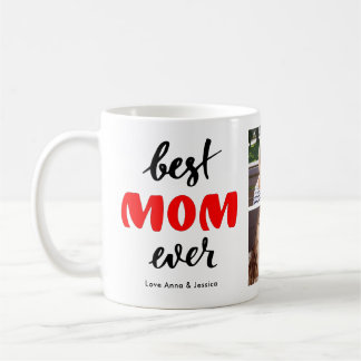 Caneca De Café Best Mom Ever Custom Photo Collage Mother's Day