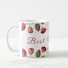 Caneca De Café Best Mom Ever Floral Coffee Mug