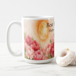Caneca De Café Best Mom Ever Floral Mug Personalized Mother’s Day