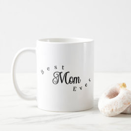 Caneca De Café Best Mom Ever Modern Simple