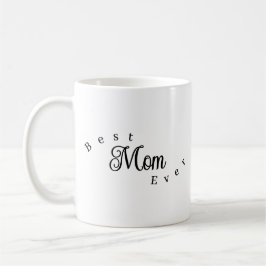 Caneca De Café Best Mom Ever Modern Simple