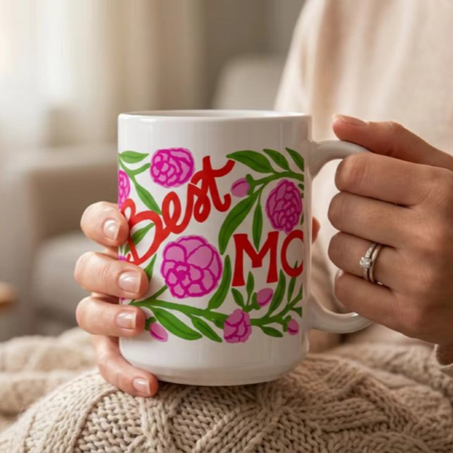 Caneca De Café Best Mom Ever Mother's Day 15 oz Mug (Criador carregado)