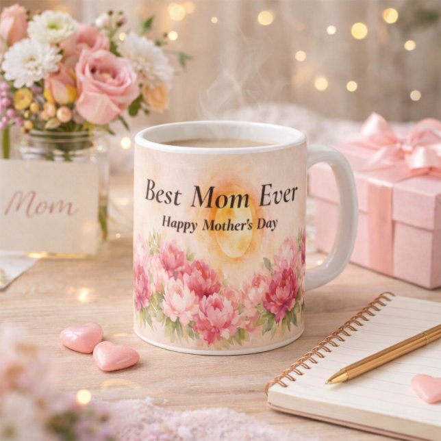 Caneca De Café Best Mom Ever Mug 11oz | Happy Mother’s Day Gift (Criador carregado)