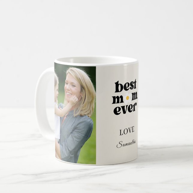 Caneca De Café  Best Mom Ever Personalized Photo Mother's Day (Frente Esquerda)