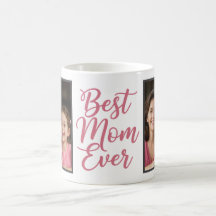 Best Mom Ever Pink Script 2 Photo Keepsake