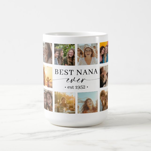 Caneca De Café Best Nana Ever Photo Collage Mug Gift (Centro)