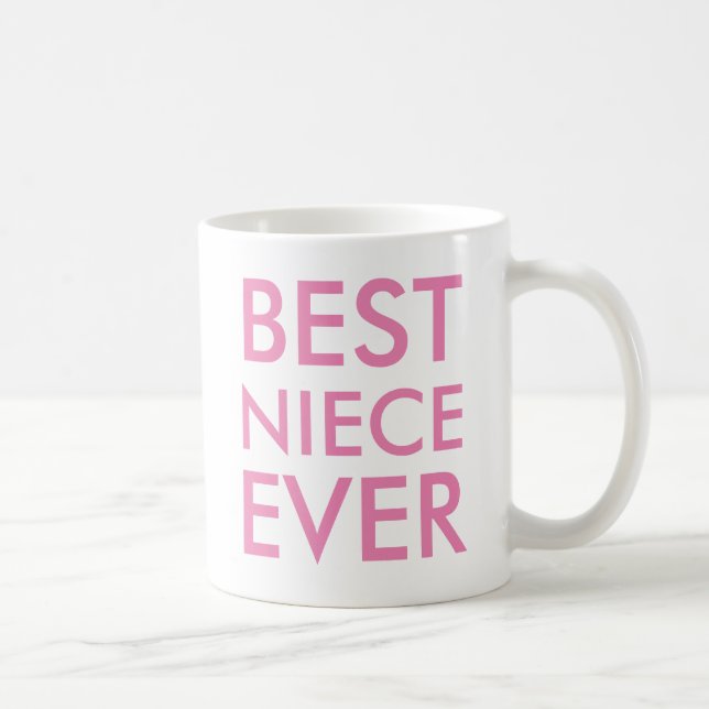 Caneca De Café Best Niece Ever Mug Modern elegante simples (Direita)