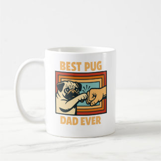 Caneca De Café Best Pug Dad Ever Pug Owner Pug Lover Father's Day